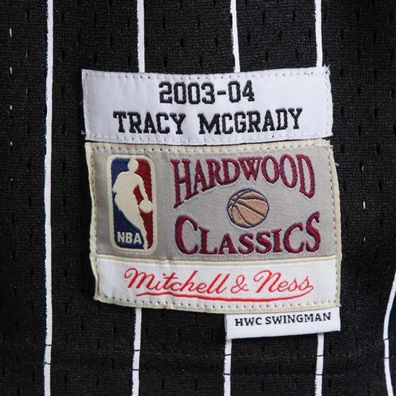 Orlando Magic Tracy McGrady Mitchell & Ness 2003-04 Hardwood Classics Swingman Player Black Pinstripe Jersey