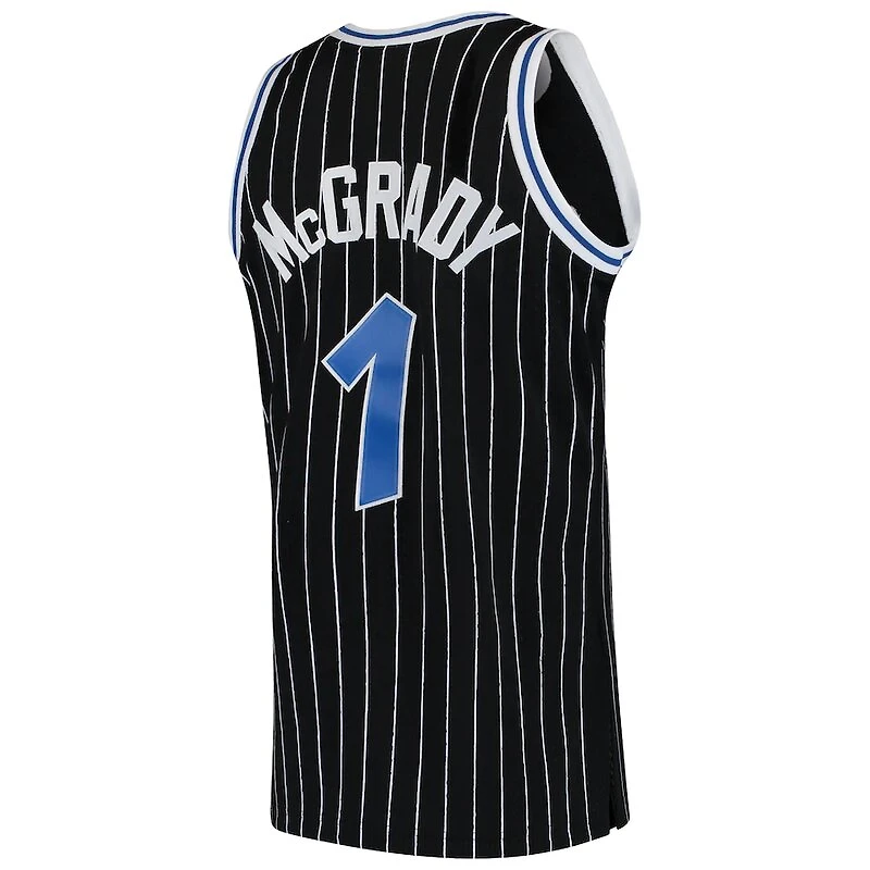 Orlando Magic Tracy McGrady Mitchell & Ness 2003-04 Hardwood Classics Swingman Player Black Pinstripe Jersey