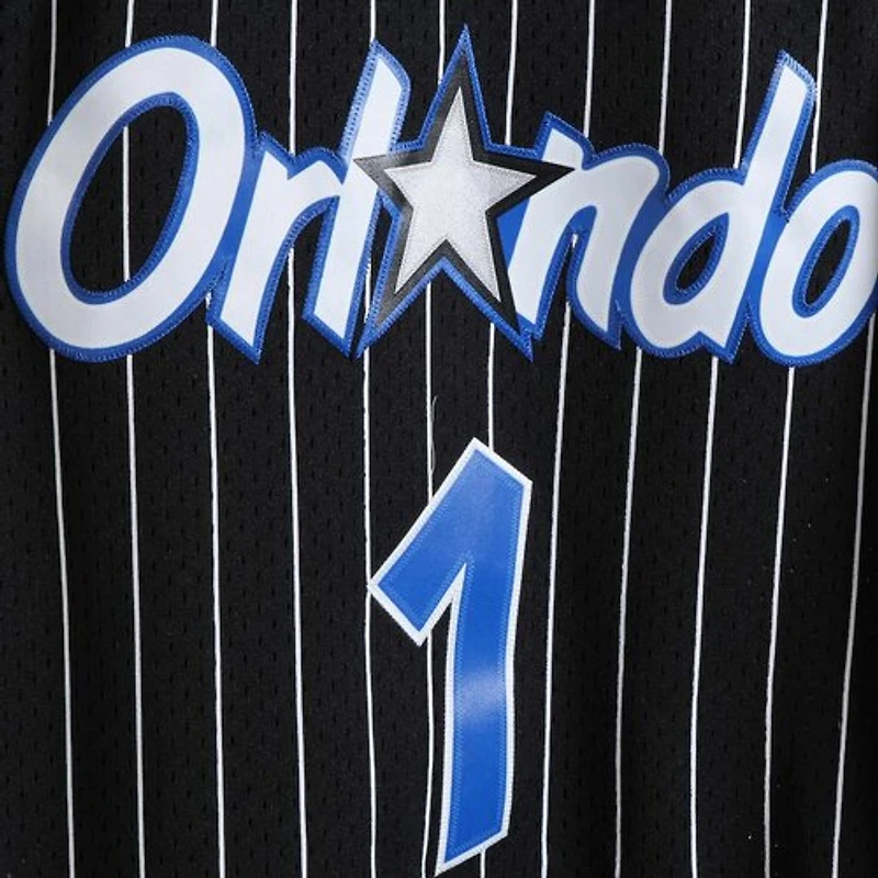 Orlando Magic Tracy McGrady Mitchell & Ness 2003-04 Hardwood Classics Swingman Player Black Pinstripe Jersey