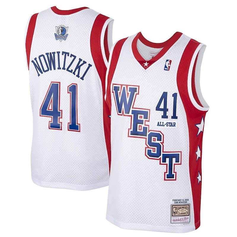 Dallas Mavericks Dirk Nowitzki Mitchell & Ness White 2004 West NBA All-Star Game Swingman Player Jersey