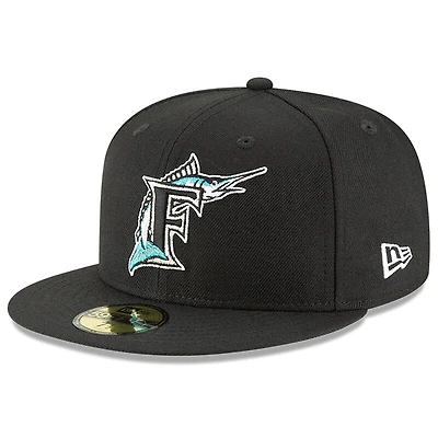 Florida Marlins New Era Black 1993 Cooperstown Collection Wool 59FIFTY Fitted Hat