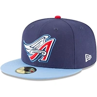 Anaheim Angels New Era Navy Light Blue 1997 Cooperstown Collection Wool 59FIFTY Fitted Hat