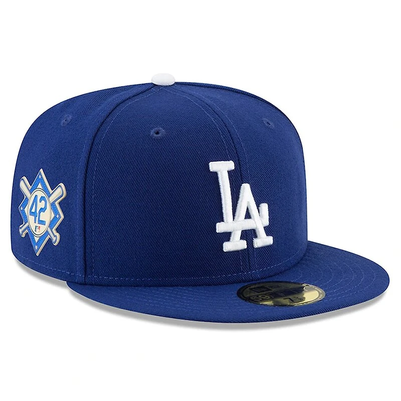 Los Angeles Dodgers New Era Blue Jackie Robinson Day Side Patch 59FIFTY Fitted Hat