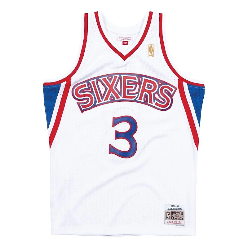 Youth Philadelphia 76ers Allen Iverson Mitchell & Ness - Hardwood Classics Swingman White Jersey