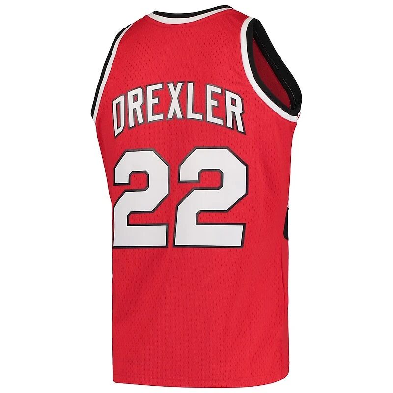 Portland Trailblazers Clyde Drexler Mitchell & Ness 1983-84 Hardwood Classics Swingman Player Red Jersey