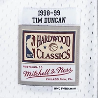 San Antonio Spurs Tim Duncan Mitchell & Ness 1998-99 Hardwood Classics Swingman Player White Jersey