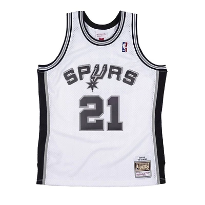 San Antonio Spurs Tim Duncan Mitchell & Ness 1998-99 Hardwood Classics Swingman Player White Jersey