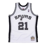 San Antonio Spurs Tim Duncan Mitchell & Ness 1998-99 Hardwood Classics Swingman Player White Jersey