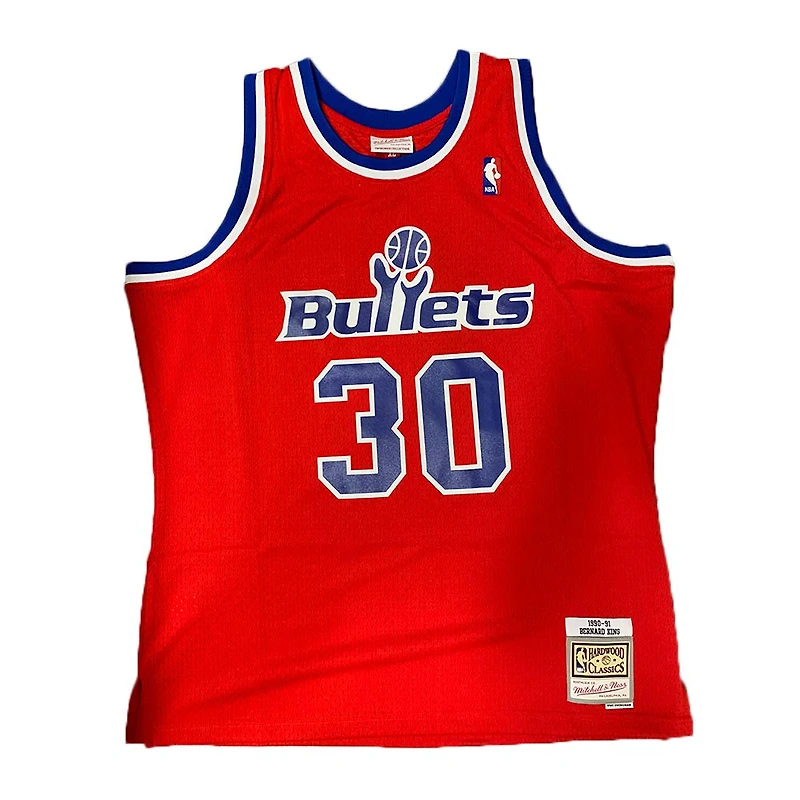 Washington Bullets Bernard King Mitchell & Ness 1990-91 Hardwood Classics Swingman Player Red Jersey
