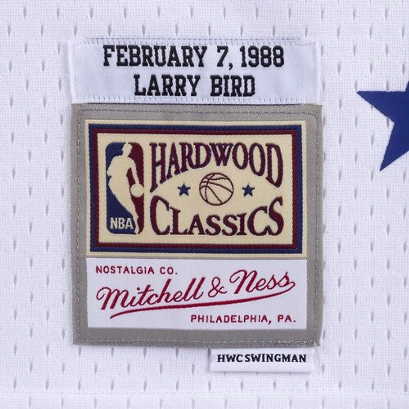 Boston Celtics Larry Bird Mitchell & Ness White 1988 East NBA All-Star Game Swingman Player Jersey