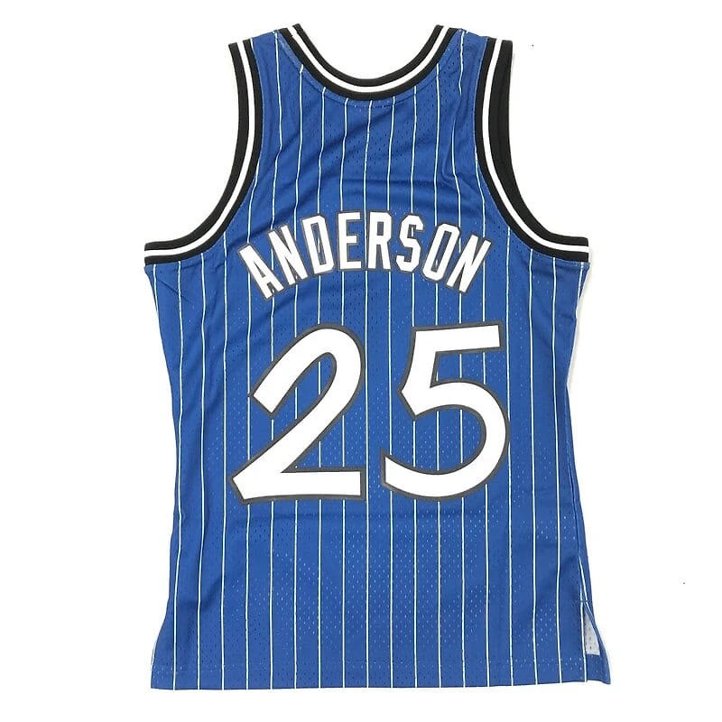 Orlando Magic Nick Anderson Mitchell & Ness 1994-95 Hardwood Classics Swingman Player Blue Pinstripe Jersey