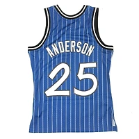 Orlando Magic Nick Anderson Mitchell & Ness 1994-95 Hardwood Classics Swingman Player Blue Pinstripe Jersey
