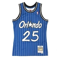 Orlando Magic Nick Anderson Mitchell & Ness 1994-95 Hardwood Classics Swingman Player Blue Pinstripe Jersey
