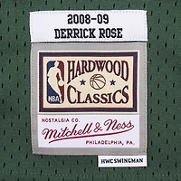 Chicago Bulls Derrick Rose Mitchell & Ness 2008-09 Hardwood Classics Swingman Player Green Jersey
