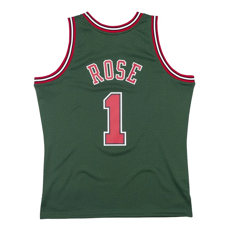 Chicago Bulls Derrick Rose Mitchell & Ness 2008-09 Hardwood Classics Swingman Player Green Jersey