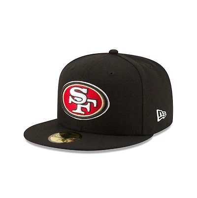 San Francisco 49ers black New Era 59fifty basic sized hat