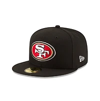 San Francisco 49ers black New Era 59fifty basic sized hat