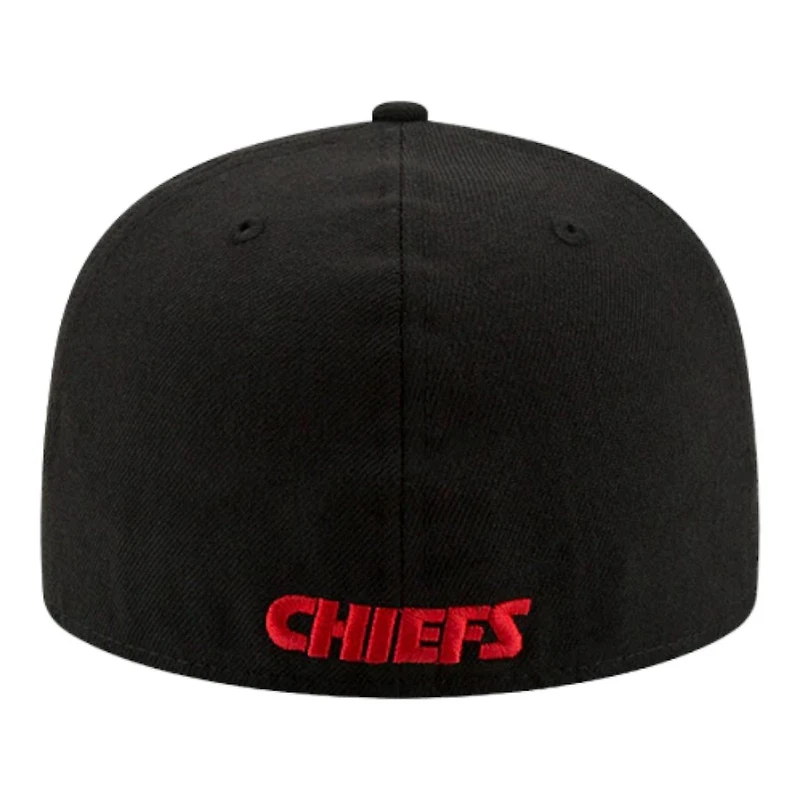 Kansas City Chiefs black New Era 59fifty basic sized hat