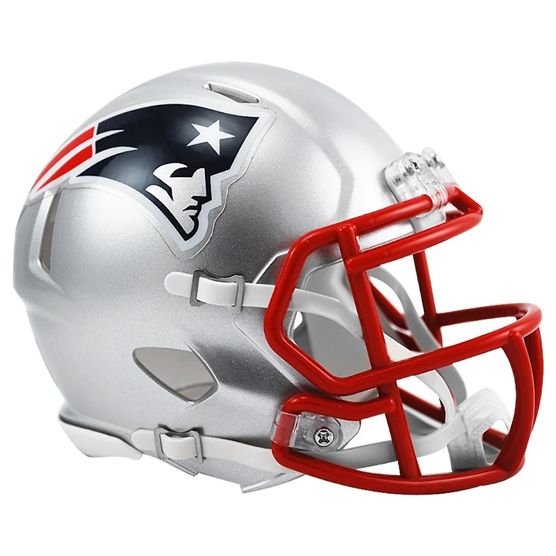 New England Patriots Silver Riddell Speed Mini Helmet