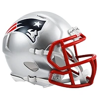 New England Patriots Silver Riddell Speed Mini Helmet