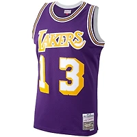 Los Angeles Lakers Wilt Chamberlain Mitchell & Ness 1971-72 Hardwood Classics Swingman Player Purple Jersey
