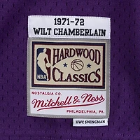Los Angeles Lakers Wilt Chamberlain Mitchell & Ness 1971-72 Hardwood Classics Swingman Player Purple Jersey