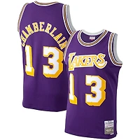 Los Angeles Lakers Wilt Chamberlain Mitchell & Ness 1971-72 Hardwood Classics Swingman Player Purple Jersey