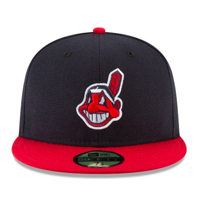Cleveland Indians New Era Home Authentic Collection Chief Wahoo Old Logo On-Field 59FIFTY Fitted Hat