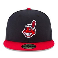 Cleveland Indians New Era Home Authentic Collection Chief Wahoo Old Logo On-Field 59FIFTY Fitted Hat