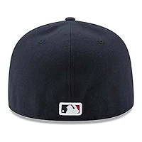 Cleveland Indians New Era Road Authentic Collection Chief Wahoo Old Logo On-Field 59FIFTY Fitted Hat