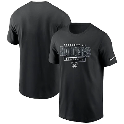 Las Vegas Raiders Nike Black Team Property Of Essential T-Shirt
