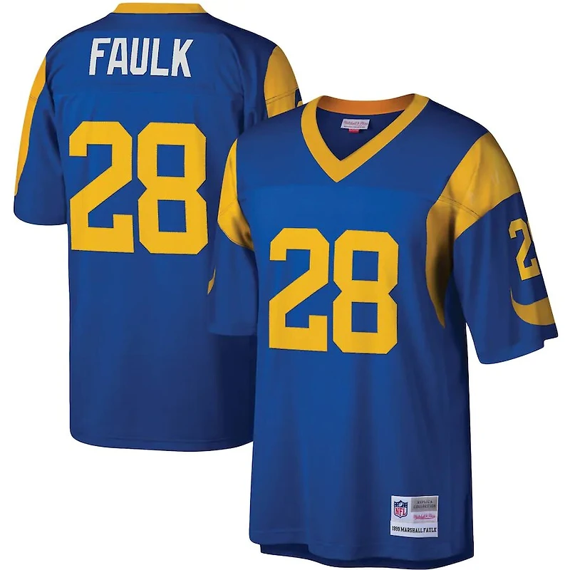 St. Louis Rams Marshall Faulk Mitchell & Ness Royal Blue Legacy Replica Jersey