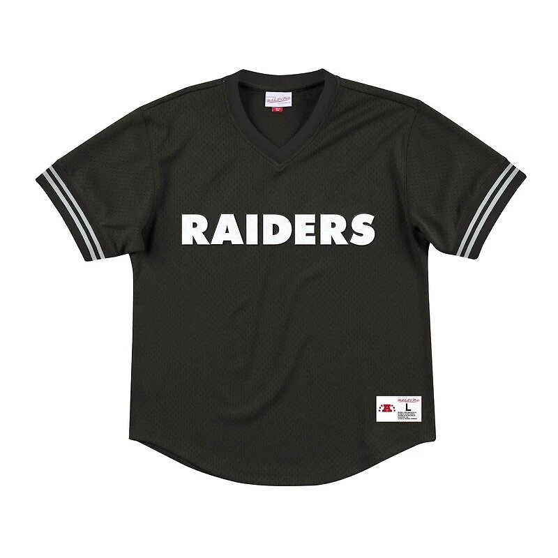 Las Vegas Raiders Mitchell & Ness Championship Game Mesh V-Neck Shirt