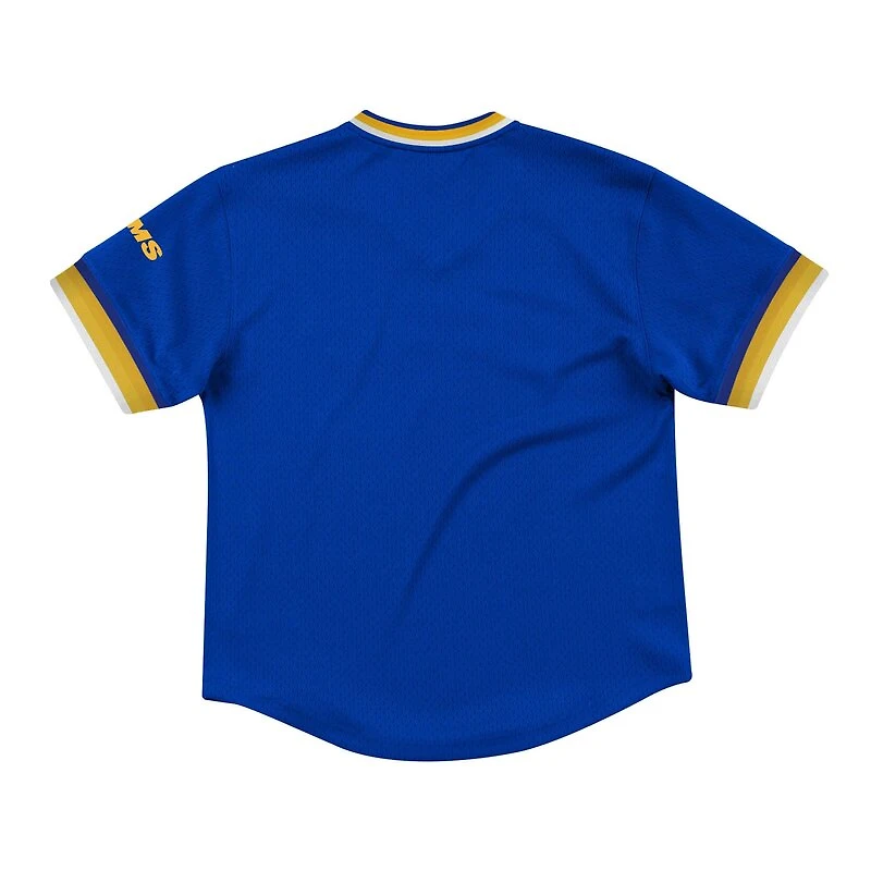 Los Angeles Rams Mitchell & Ness Special Script Mesh V-Neck Shirt