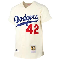 Brooklyn Dodgers Jackie Robinson Mitchell & Ness MLB Authentic Cream Jersey