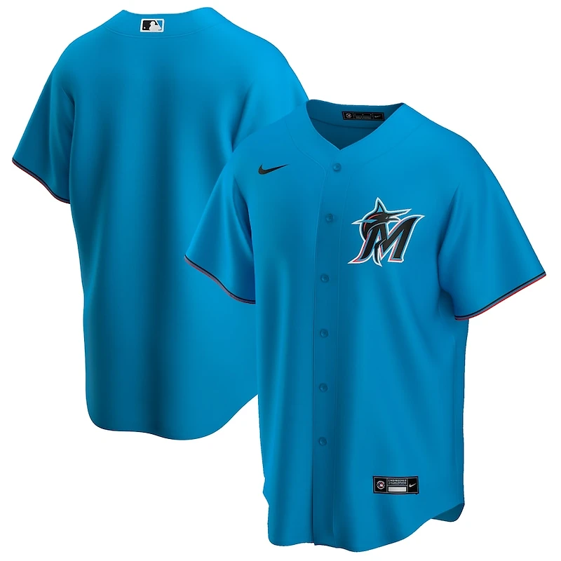Miami Marlins Nike Blue Alternate 2020 Official Replica Team Jersey