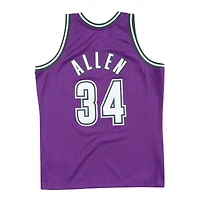 Milwaukee Bucks Ray Allen Mitchell & Ness 2000-01 Hardwood Classics Swingman Player Purple Jersey