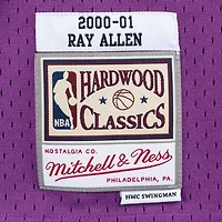 Milwaukee Bucks Ray Allen Mitchell & Ness 2000-01 Hardwood Classics Swingman Player Purple Jersey