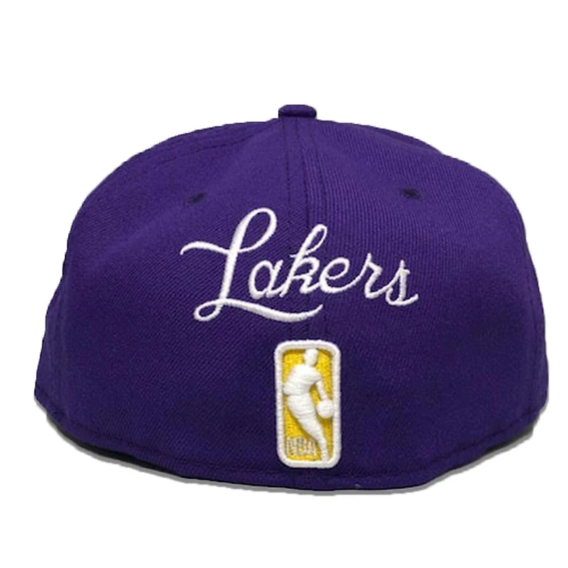 Los Angeles Lakers Starry Script Palm Tree Purple New Era 59FIFTY Fitted Hat