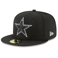 Dallas Cowboys Black and White New Era 59FIFTY Fitted Hat