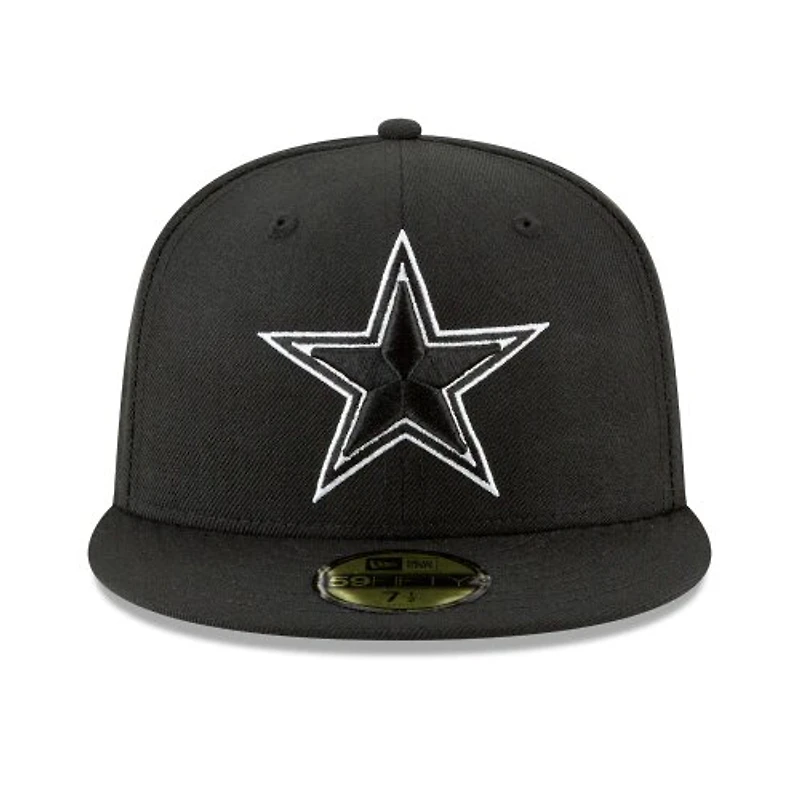 Dallas Cowboys Black and White New Era 59FIFTY Fitted Hat