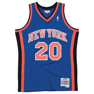 New York Knicks Allan Houston Mitchell & Ness 1998-99 Hardwood Classics Swingman Player Royal Blue Jersey