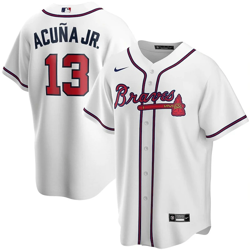 Atlanta Braves Ronald Acuna Jr. Nike White Home Jersey