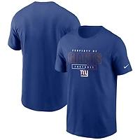 New York Giants Nike Blue Team Property Of Essential T-Shirt