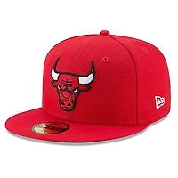 Chicago Bulls Red New Era 59FIFTY Fitted Hat 5950 Cap