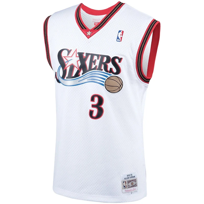 Philadelphia 76ers Allen Iverson Mitchell & Ness 2000-01 Hardwood Classics Swingman White Jersey