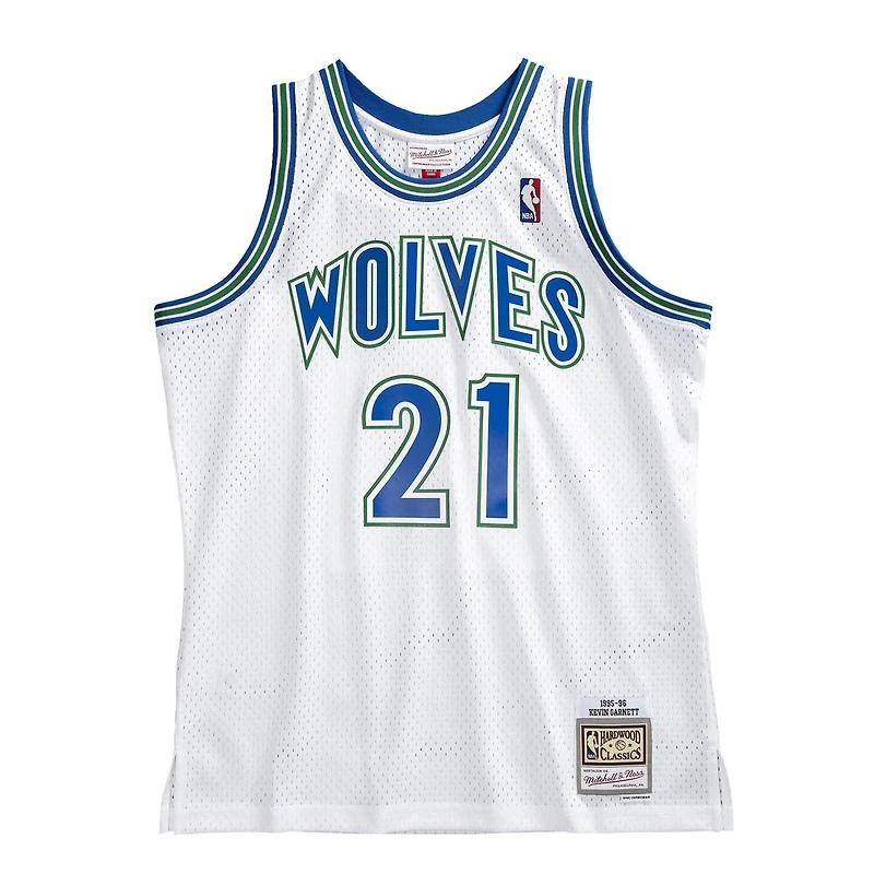 Minnesota Timberwolves Kevin Garnett Mitchell & Ness 1995-96 Hardwood Classics Swingman White Jersey