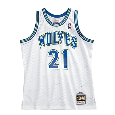 Minnesota Timberwolves Kevin Garnett Mitchell & Ness 1995-96 Hardwood Classics Swingman White Jersey