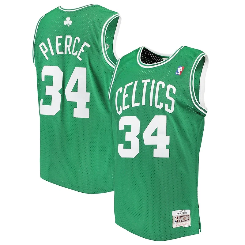 Boston Celtics Paul Pierce Mitchell & Ness Road 2007-08 Hardwood Classics Swingman Green Jersey