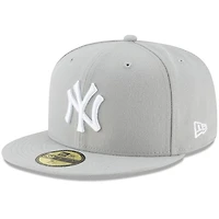 New York Yankees Gray 59FIFTY Fitted Hat 5950 Cap